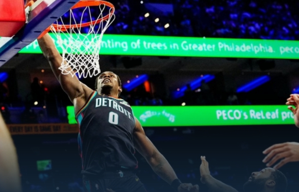 活塞首节轰41分奠定胜局 76人两连胜终结遭三连胜